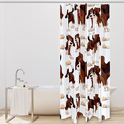 Rideau de douche Beagle sans couture avec impression haute définition