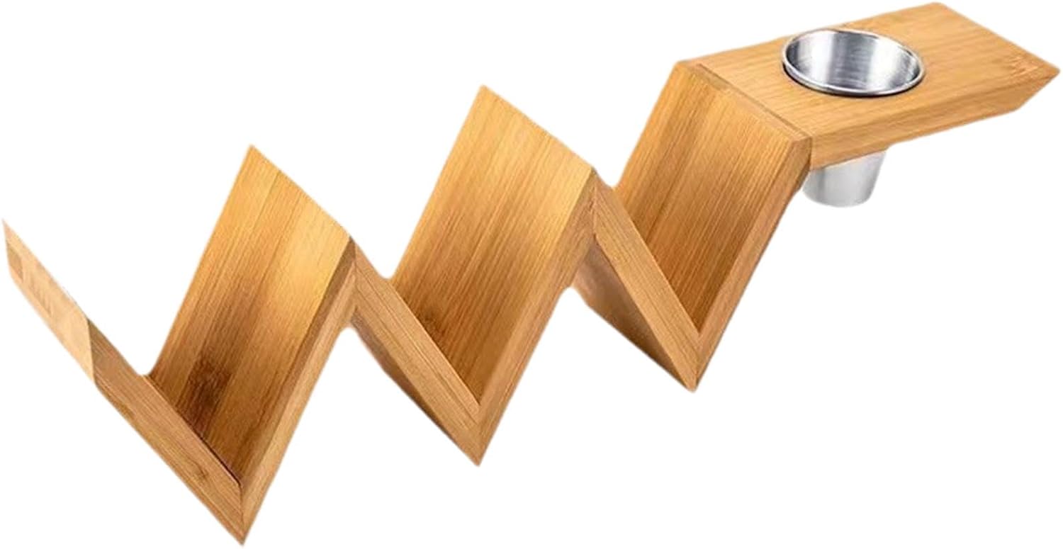 Bamboo Taco Holder Mexican Pizza Roll Shelf, Kitchen Utensils Multiuse Tableware Pancake Holder Taco Shell Holder for Hotel, with Bowl
