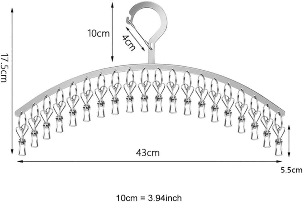 20 Clips Stainless Steel Windproof Clothes Pins Clothes Rack Clothes Rack Socks Towel Bra Clothes Rack