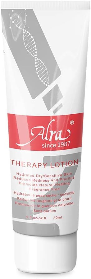 Alra - Therapy Lotion - Protects Skin During and Post Cancer Chemotherapy and Radiation Treatment - Relief for Eczema, Dermatitis and Itching - Natural, Color Free, Fragrance Free (1oz)