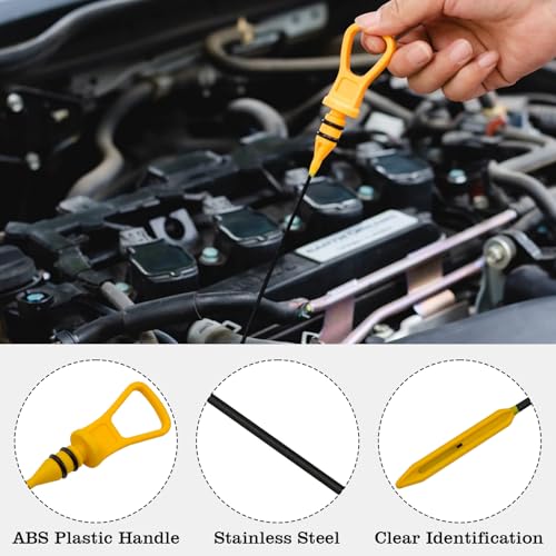 Image of 11437509784 Engine Oil Dipstick Indicator, Fit for 2002-2008 BMW Mini Cooper S 1.6L L4 R52 R53 R56 W11B16A Engine Oil Fluid Level Dip Stick, Replace 917315