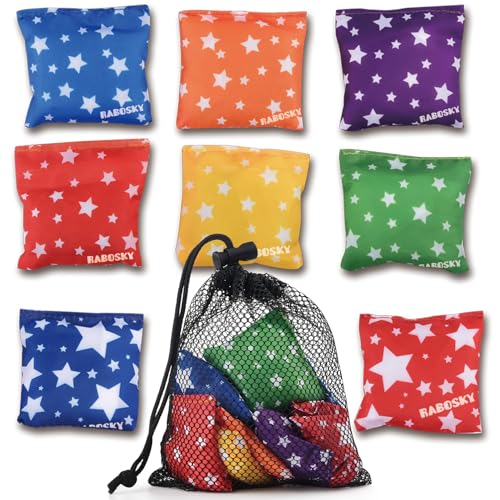 RaboSky Small Bean Bags for Kids Tossing, Mini Beanbags Toss Toy for Toddler Preschool Prek Daycare Supplies Classroom Circle Time Home Schooling Indoor Outdoor Backyard Activities Cornhole Game