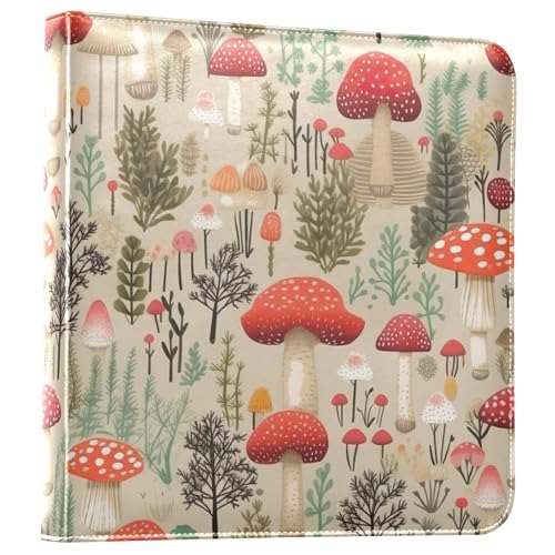 Álbum de fotos adhesivo DIY Scrapbook Álbum con hongos y jungla, 3 anillas, 40 páginas, 8x10 pulgadas para recuerdos
