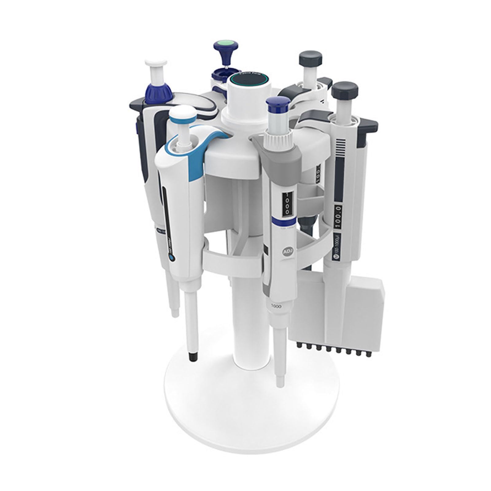 Support de pipettes de laboratoire pour 3 à 9 pipettes, support de pipette de laboratoire, porte-pipettes rotatif, étagère de rangement pour micropipettes