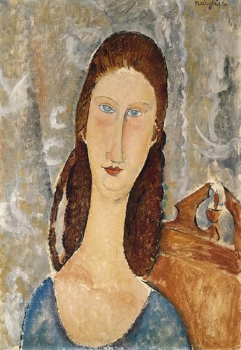 Portrait de Jeanne Hebuterne Modigliani : affiche 60x90cm pour mur vide