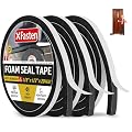 XFasten Black Foam Seal Tape, Self-Adhesive, 1/8" Thick 1/2-Inch x 20-Foot (3-Pack), High-Density Weather Strip Tape for Window, Door Insulation, Neoprene Insulation Foam Tape
