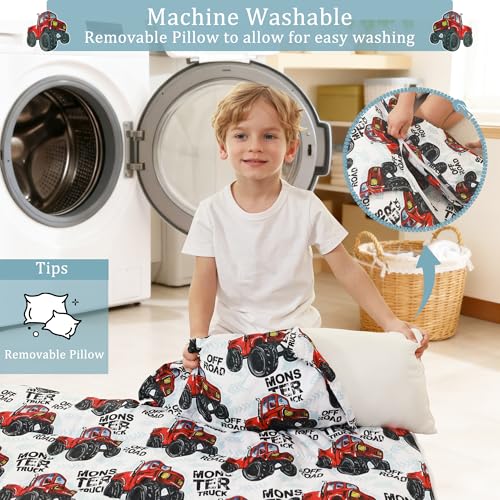 Image of Toddler Nap Mat for Preschool 50''x30'' Sleeping Mat with Removable Pillow and Minky Blanket for Kids Ages 3-7 Roll Up Soft Sleeping Bag for Boys Girls Kindergarten Daycare Sleepover