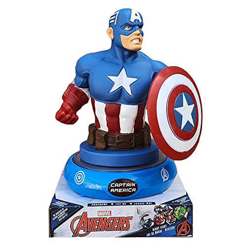 Marvel Avengers Nachttischlampe 3D Figur, Captain America, KL84804, Kids...