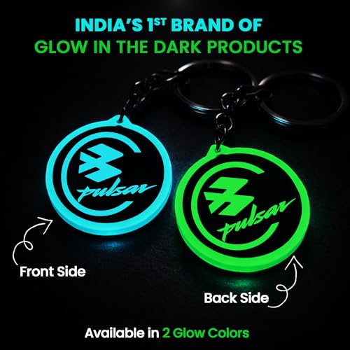Image of Mi Glow Store Glow in Dark Keychain for Bike Men | Gift for Man | Bike Accessories | Charges in Light Glows in Dark | Key chain for Bike