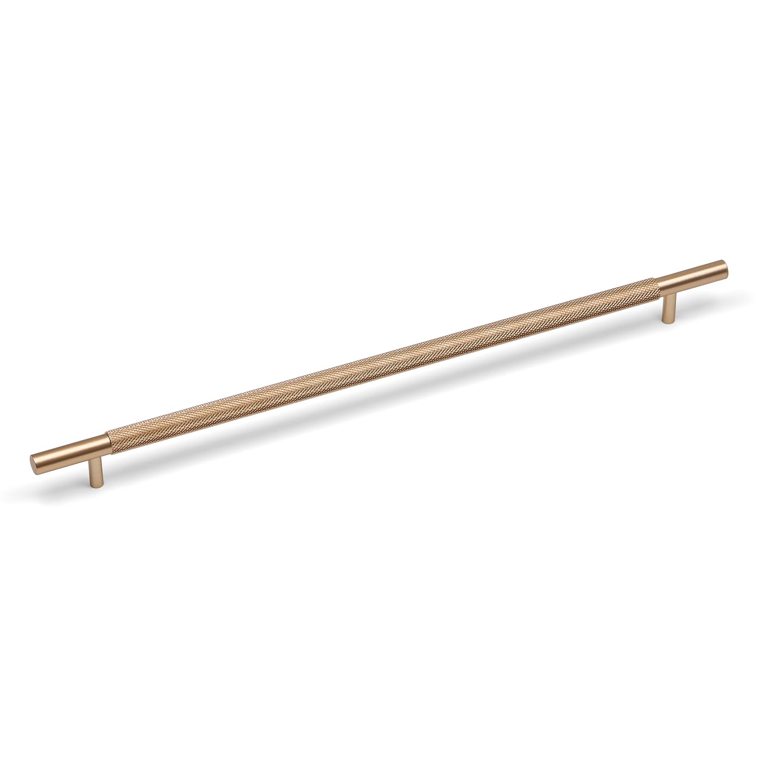 10x 320mm Gold Brass Handles Knurled T-Bar Kitchen Wardrobe Long Pull Refurb DIY