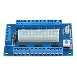 Fdit 24/20 Pin ATX Power Board Computer PC Power Bank Adapter Breakout Board Module Connectors 3.3V 5V 12V 16A