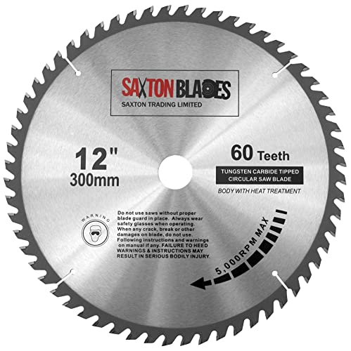 Saxton hoja de sierra Circular 300 mm x 30 mm 60T para Bosch, Makita etc Cover