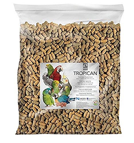 HARI Tropican Bird Food, Hagen Parrot Food with with Peanuts & Sunflower Seeds, Maintenance Sticks, Lifetime Formula, 20 lb Bag