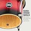 Meinl Percussion Bongos Headliner Wood - 2 hand drums with 6.75 and 8 inches - including tuning key - Siam Oak, Red (HB100WRB) #1