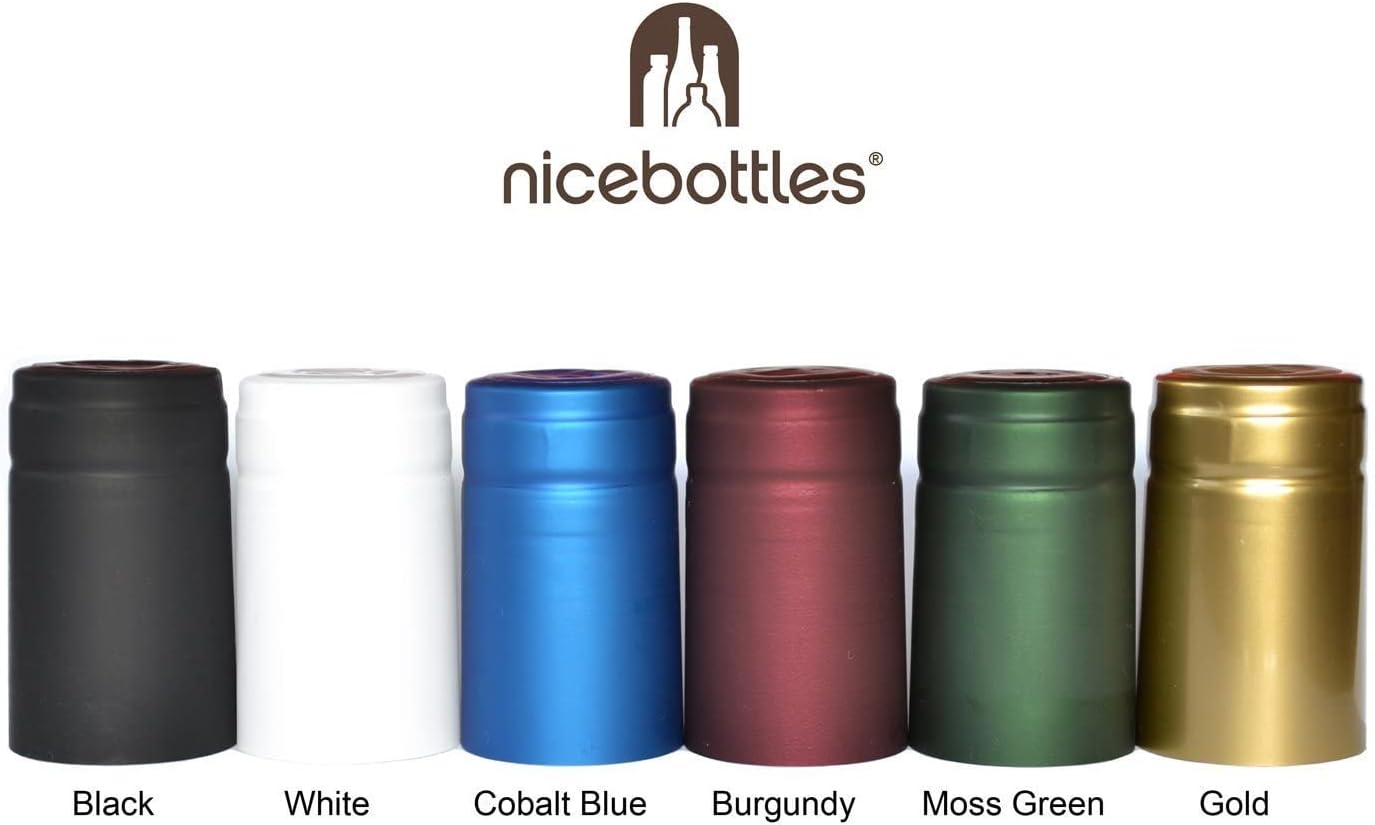 nicebottles Hot Sauce Bottles, 5 Oz, 24 Pack – Bundled with 30 Black Shrink Capsules