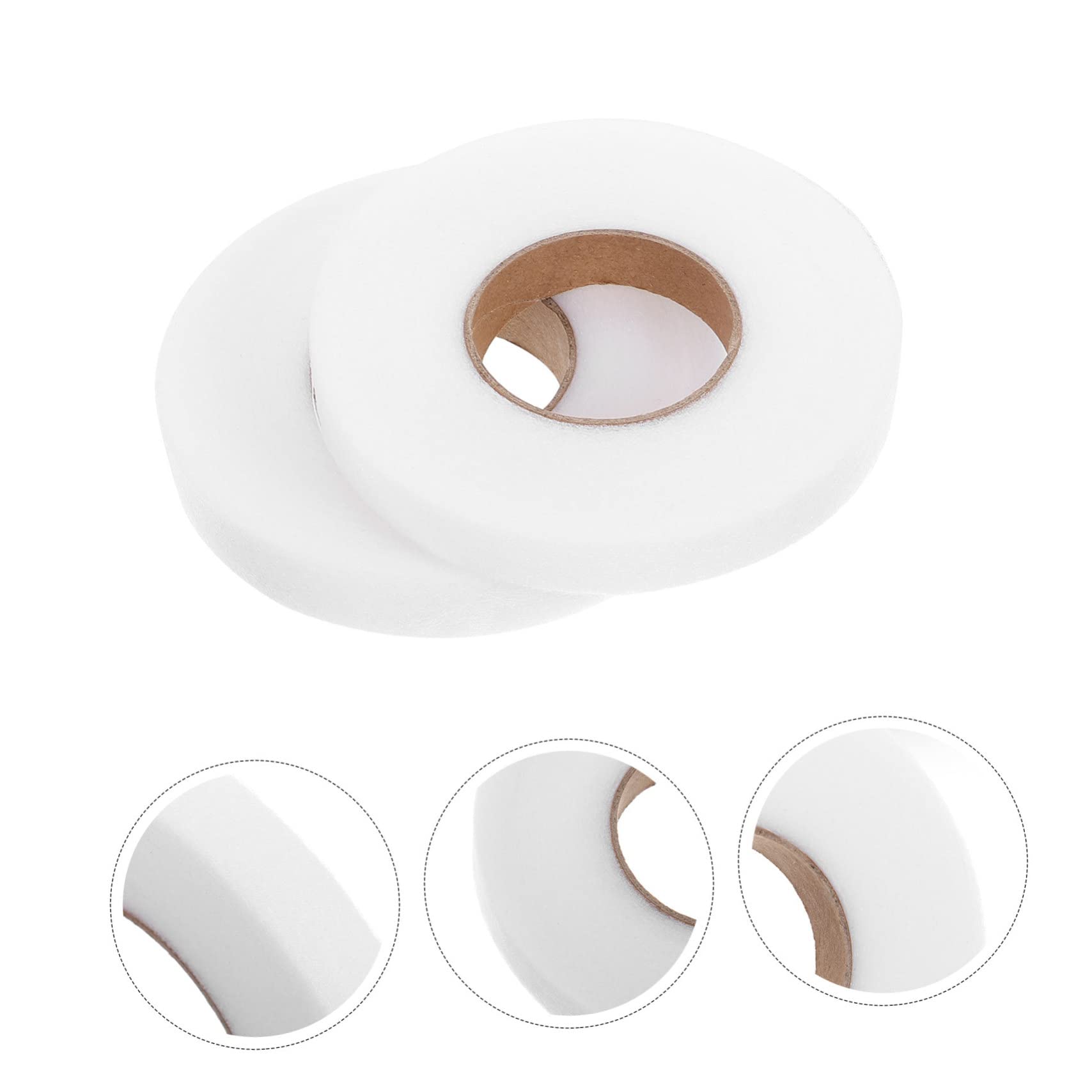 NUOBESTY Lot De 4 Rubans Adhésifs Double Face Pour Vêtements Thermocollants Faciles À Appliquer Pour Couture Broderie Et Décoration 2 Rouleaux X 4