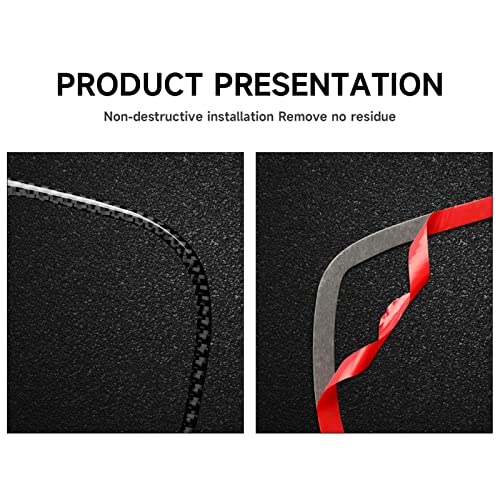 Image of Car Central Console Navigation Screen Air Outlet Vent Decals for 2015-2023 Chrysler 300 / 300C / 300S / Limited /Touring Accessories Carbon Fiber Stickers