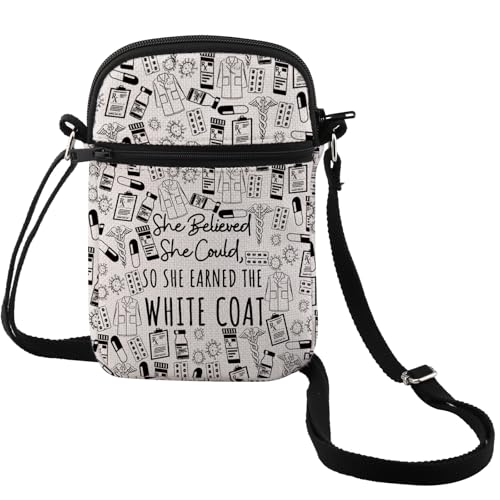 MEIKIUP White Coat Crossbody Bag