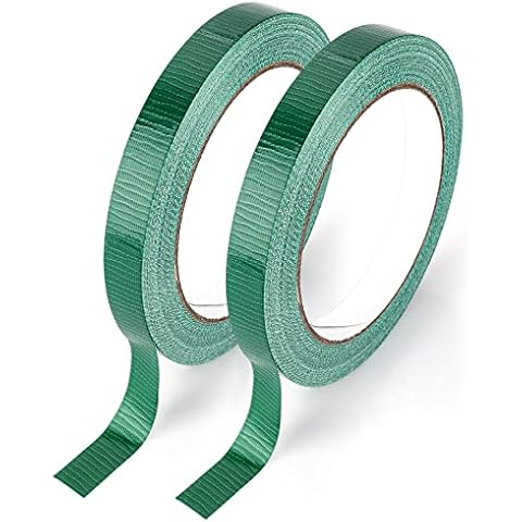 Lusofie 12mm Floristenkrepp Kreppband 2 Stück 30 m Grün Floristenband Wasserdichtes Blumenklebeband Blumen Klebeband Blumenband für Blumensträuße Blumenarrangements Cover