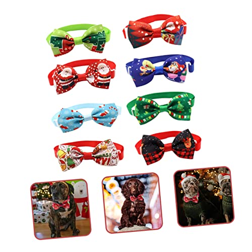 Pack de 8 pajaritas de Navidad ajustables para perros y gatos accesorio navideño 4