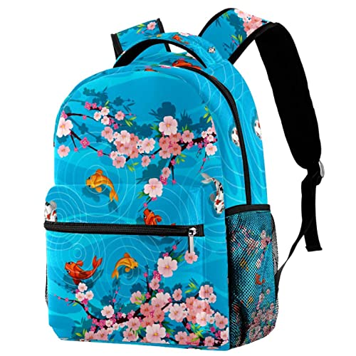 Sac à dos de voyage japonais motif fleurs de cerisier campus imperméable pour ordi