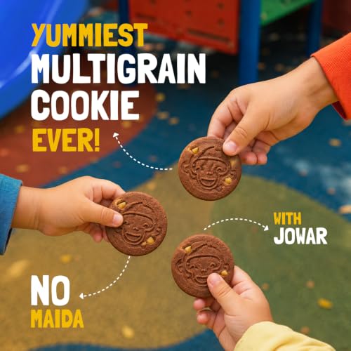 Image of Slurrp Farm Buy2Get1 Free Milky Choco Chip Multigrain Cookies | No Maida No Trans Fat | Yummy Biscuits made with Whole Wheat Flour and Jowar | Super Saver Pack | Healthy Cookies for Kids | Pack of 3 x 80g