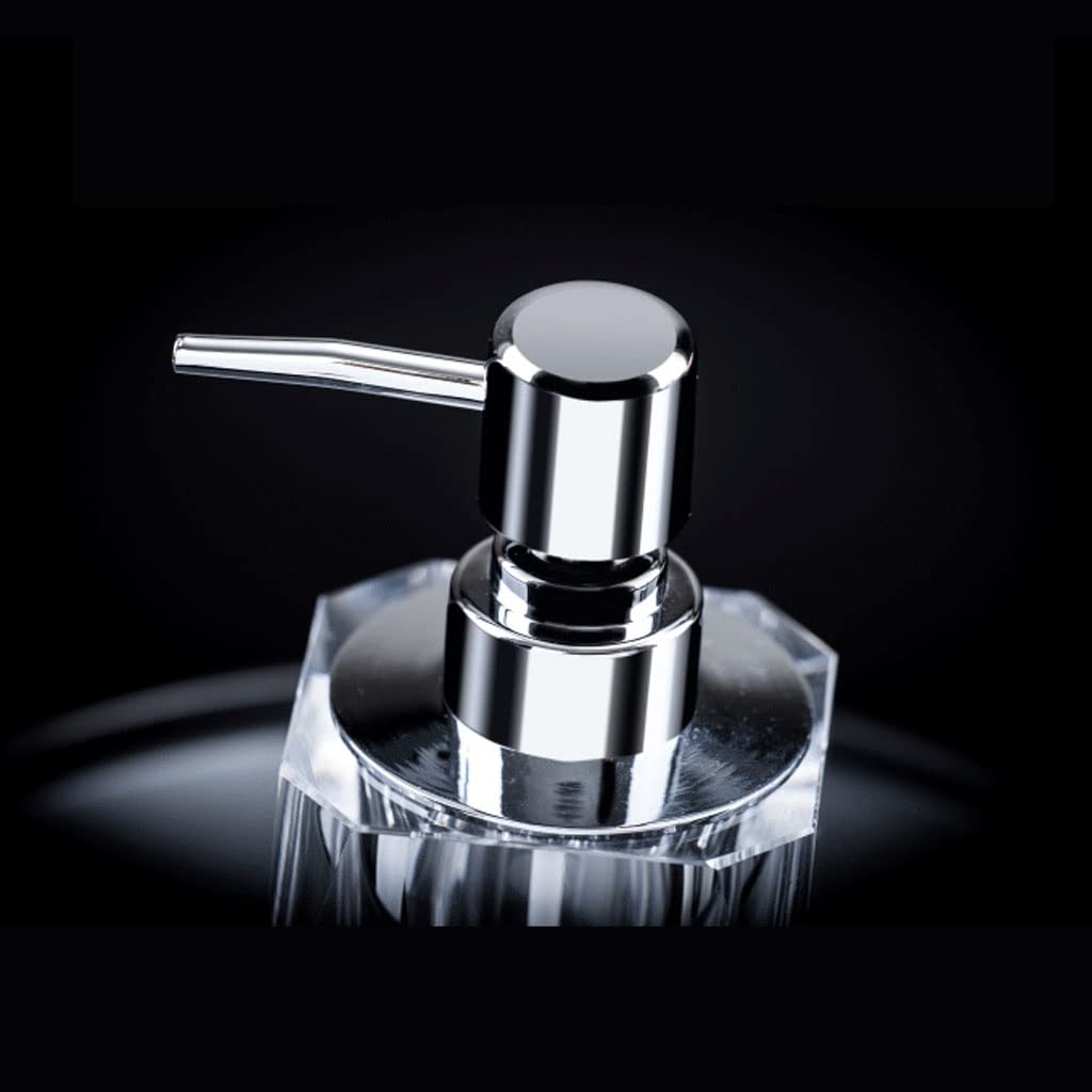 Distributore di sapone liquido a pressione, distributore di sapone in vetro, distributore di sapone per cucina e bagno, distributore di sapone per uso domestico, adatto per shampoo, gel doccia, essenz