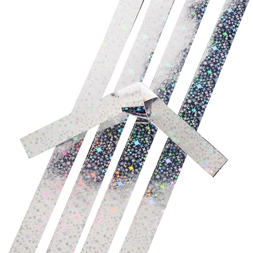 Fröbelsterne, Papierstreifen Holografie silber, 16 Streifen, 15mm x 450mm