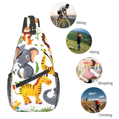 Mochila cruzada ligera unisex tipo sling animal miniatura 7