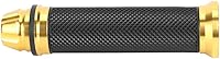 Vista 3 de Empuñaduras de manillar de motocicleta, empuñaduras de goma con extremo de aluminio, universales para barra de mango de 7/8 "(22 mm) (dorado)