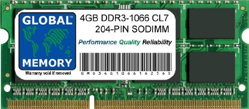 4GB DDR3 1066MHz PC3-8500 204-PIN SODIMM Memoria RAM para iMac (PRINCIPIOS DE/Mediados/Finales DE 2009 - Mid 2010) & Intel Mac Mini (PRINCIPIOS DE/Mediados/Finales DE 2009 - Mediados 2010) Cover