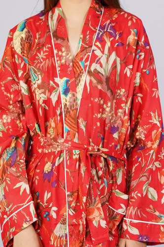 Image of Cotton Women Stylish Printed Kimono, Bath Robe,Night Wear Suit,Swim Wear, Night Dress, Beach Wear