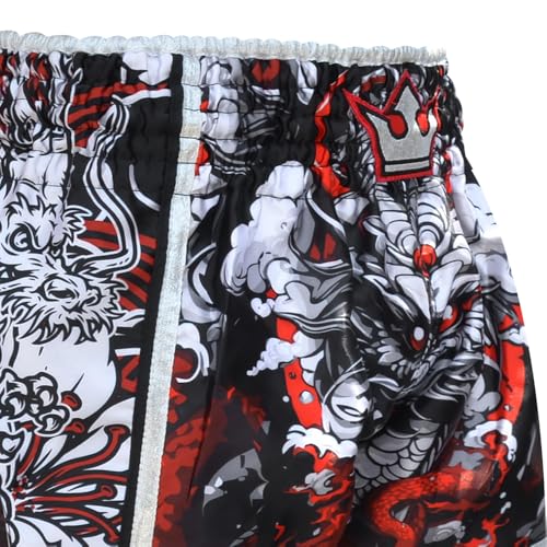 Primer plano de la cintura elástica de los pantalones Buddha, destacando el logo y los patrones del tejido