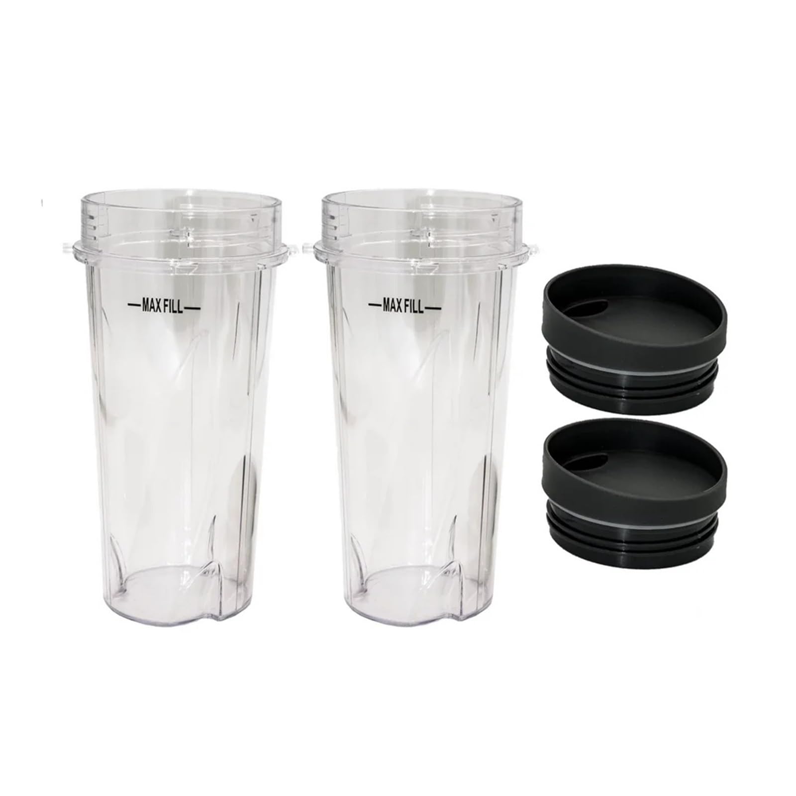 2 Tazze Blender 16oz Con Coperchi Compatibile con Nutri Ninja BL660
