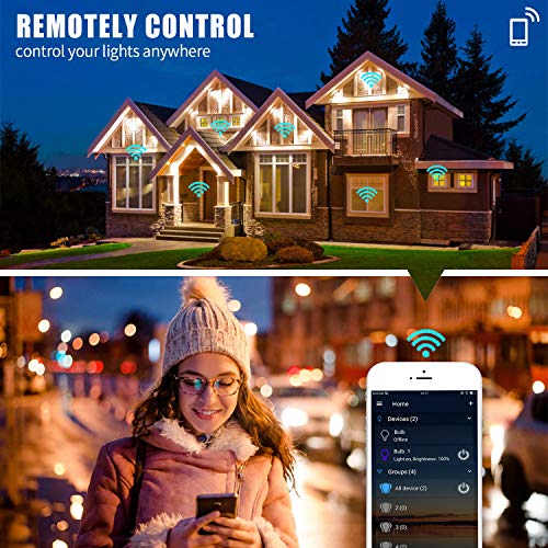 MagicLight Smart WiFi 9W (80w Equivalent) Light Bulb (No Hub Required), A19 E27 RGBCW Dimmable Multicolor LED WiFi Lights, Compatible with Alexa Google Home and Siri (2 Pack)