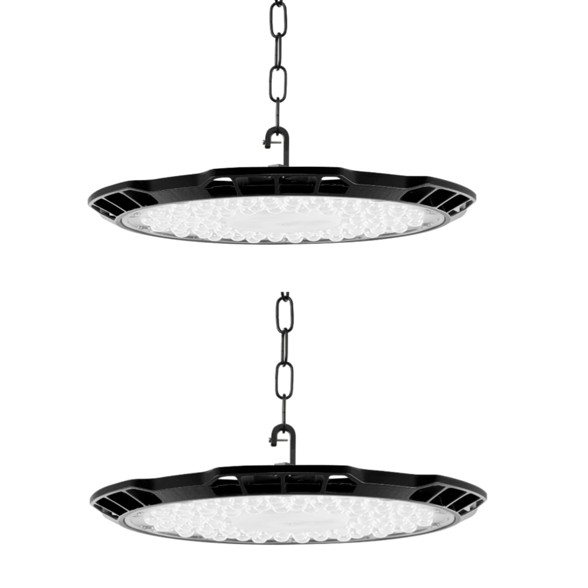 papasbox 2 lámparas LED de 500 W para taller, luz blanca fría, IP65, resistente al agua, lámpara de taller, iluminación de salón, lámpara industrial