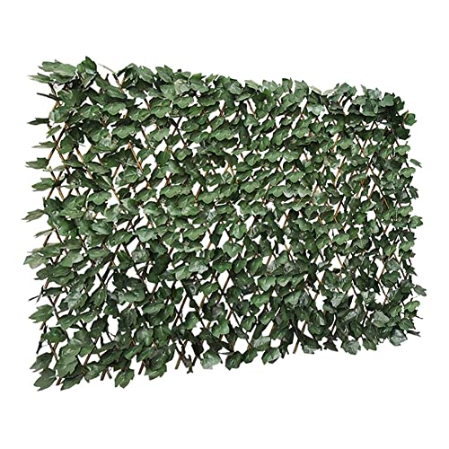 86 York Expandable Fence Privacy Screen for Outdoor Patio Balcony Garden Wall, Faux Ivy Privacy Fence, Artificial Leaf Fencing Panel (Single Sided Leaves)