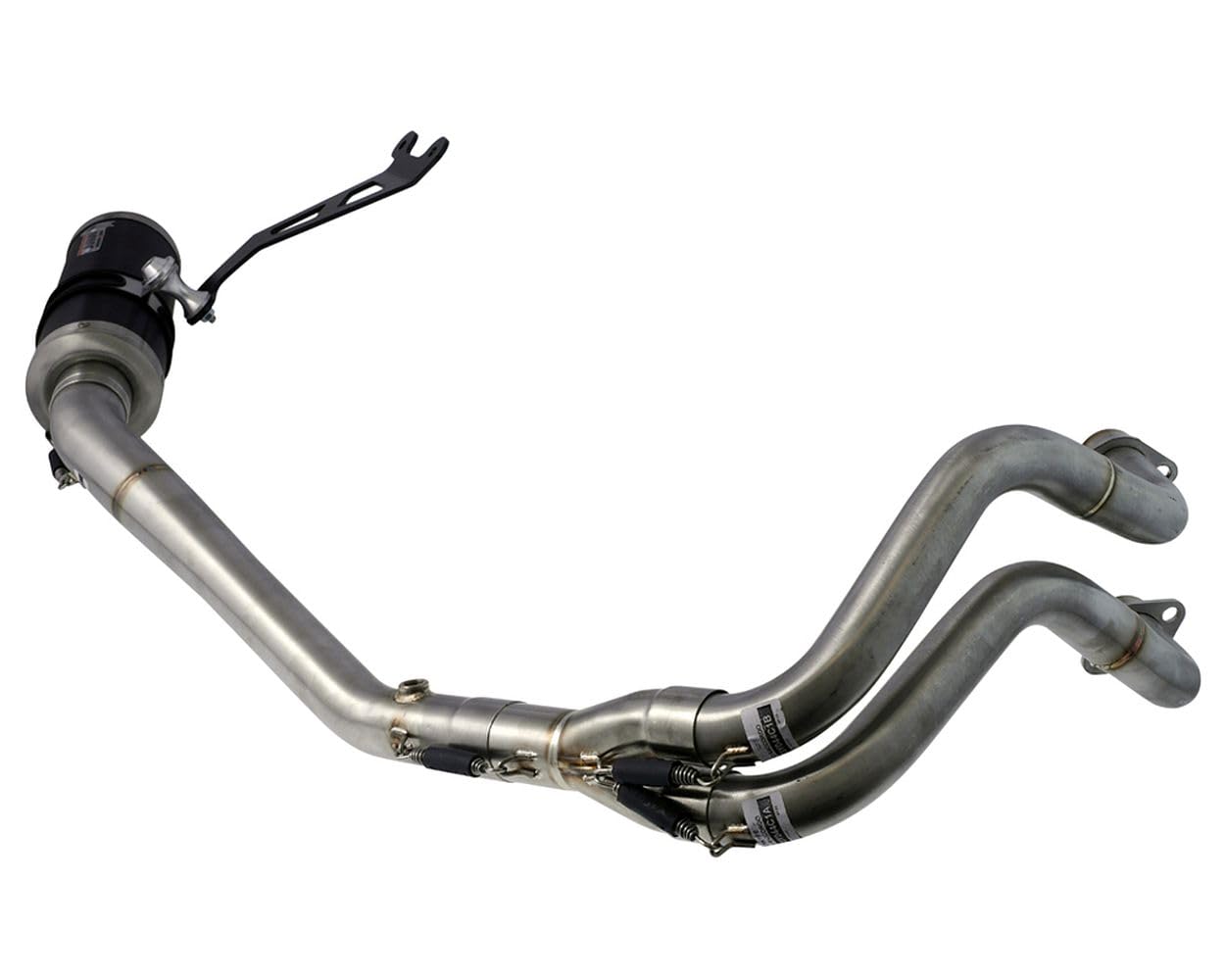 MIVV GP zwart complete installatie 2x1 voor YAMAHA MT-07 / FZ-07 700 ccm vanaf bj. 14