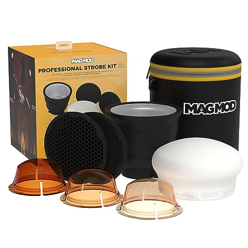 Image of MagMod Professional Strobe Kit XL, Collapsible, Universal Strobe Reflector | Collapsible and Durable Universal Strobe Reflector System, Complete Pro Setup, Built for Working Photographers, Quick Setup