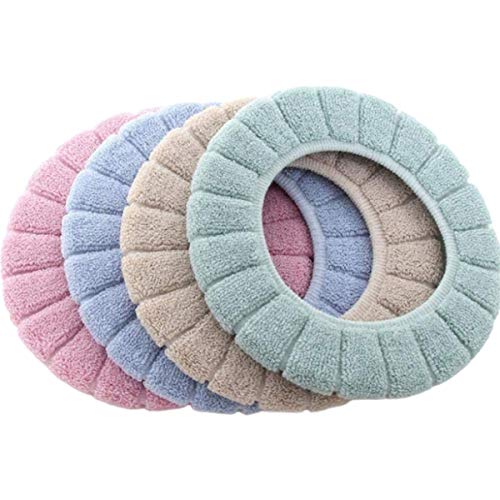 Cojín de Asiento Inodoro,Guador 4 Piezas Asiento del Inodoro Warmer Cushion Cojín de Asiento de Inodoro Lavable Lavable Universal Almohadillas...