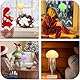 BomKra LED Quallen Lampe - RGB Farbverlauf Jellyfish Lamp, Quallenlampe mit Touch und Sprachgesteuerte, Aufladbar Quallen Nachtlicht für Dekoratives Atmosphärenlicht (Hängend Stil + Sockel)