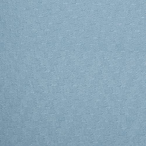 Image of 182 cm (6 ft) Waterproof Shower Curtain with Eyelets | Window Polyester Zigzag Design | Sky Blue Colour | (Pack of 1) | Waterproof Bathroom Shower Curtain | 182 L x 121 W cm