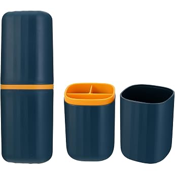 Toothbrush Case 3 in 1 Toothbrush Box Plastic Travel Toothbrush Cup Portable Toothbrush Cup Toothbrush Protective Case for Business Trip Travel Camping Home School