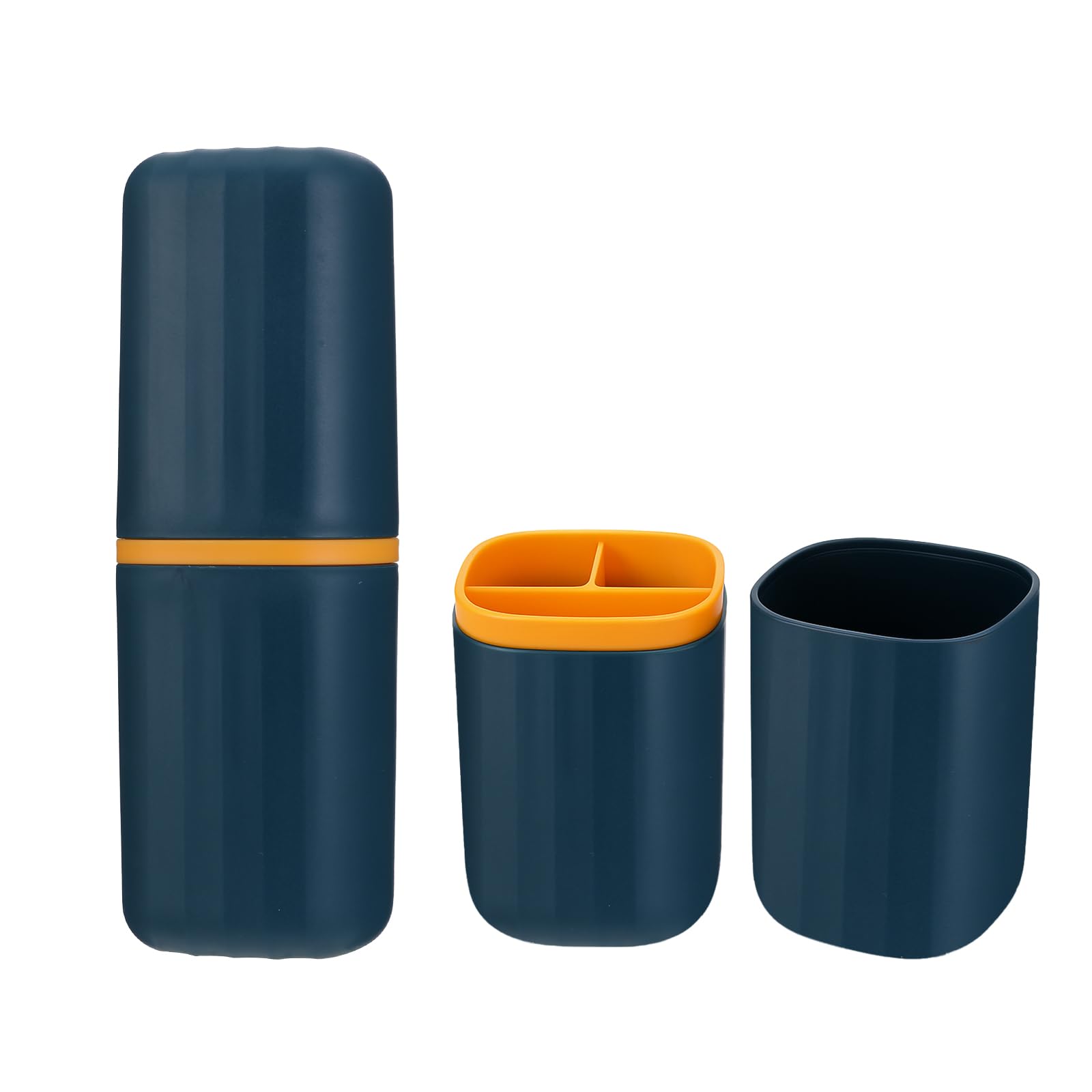 Etui na szczoteczki do zębów, 3 w 1, pojemnik na szczoteczki do zębów, tworzywo sztuczne, przenośny, na szczoteczkę do zębów, etui ochronne na podróż służbową, kemping, do domu, szkoły