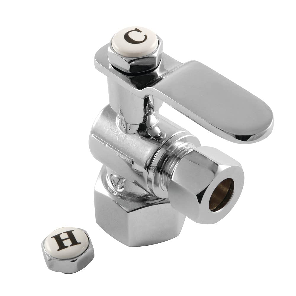 Vanne d'arrêt d'angle haut de gamme Whitaker CA4310CP finition chrome poli durable
