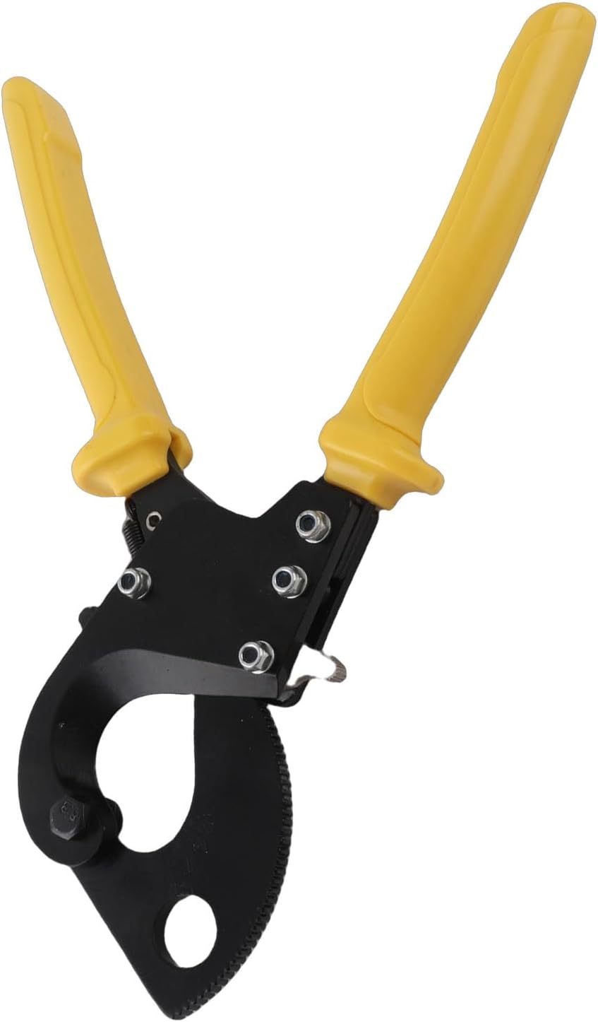 Cable Cutter High Carbon Steel Ratchet Scissors Gear PC Plastic Handle Cutting Tool LK 240 Transmission Device Cable CutterRatchet ScissorsRatchet CutterHigh Carbon