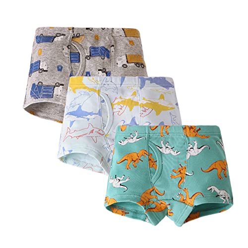 Crianças Crianças Bebê Meninos Roupa Interior Estampa Dinossauro Shorts Calças Cuecas Algodão Calçõe