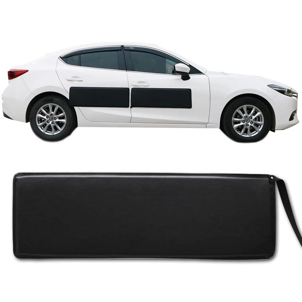 2 Piezas Protector Puerta Coche, Removible Magnética Protección Lateral de Vehículos, Protectores Abolladura Anti Choques para Garaje (87x32cm) (Negro, 87x32cm) | Protector magnético para puertas de coche, protección contra golpes y arañazos, color negro,