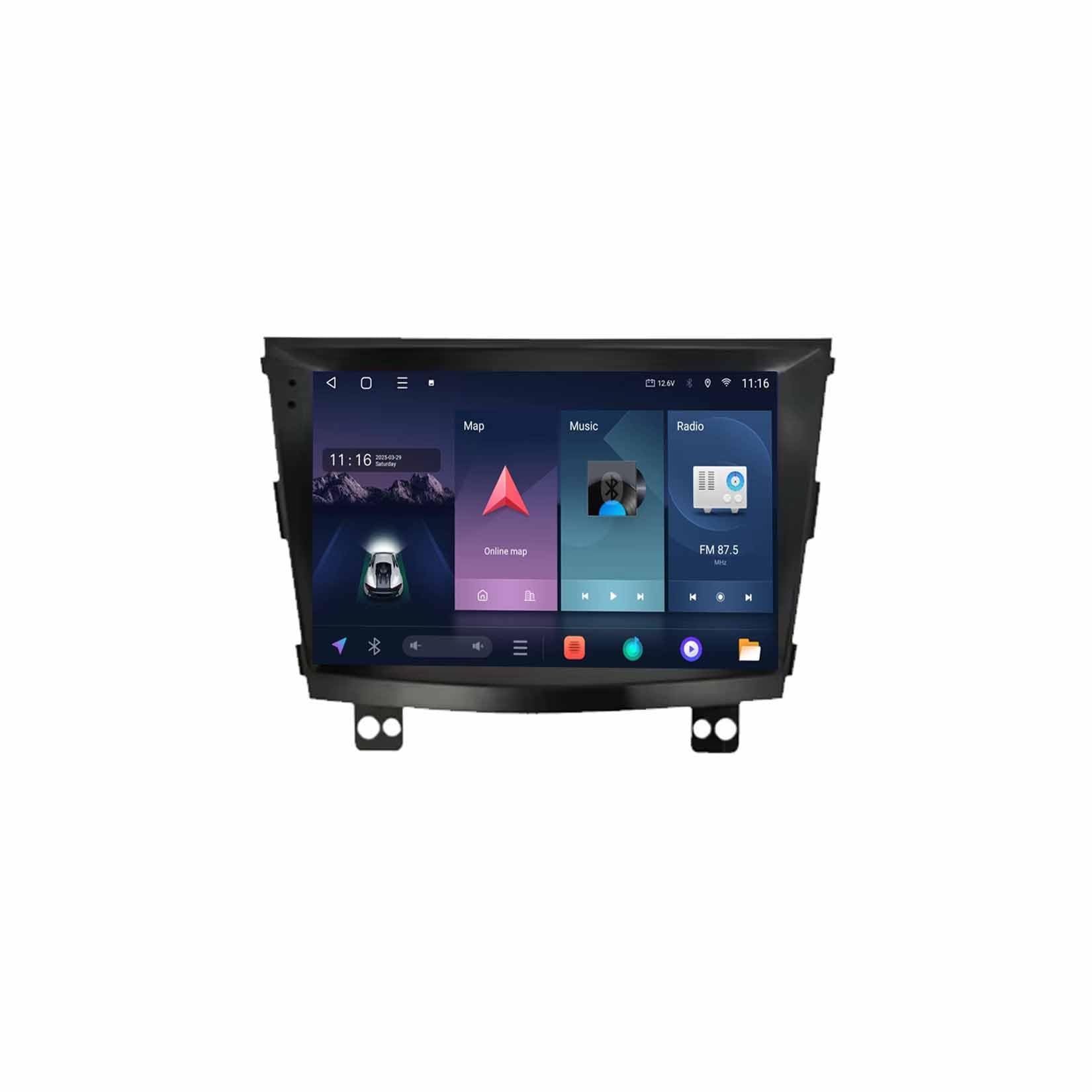 Ekran Carplay dla SsangYong Tivolan Tivoli 2014-2017 Mirror Link, Asystent Głosowy, Nawigacja W Czasie Rzeczywistym, Ekran, Bluetooth, Sterowanie Głosowe, 4 Rdzeń 2G+32G