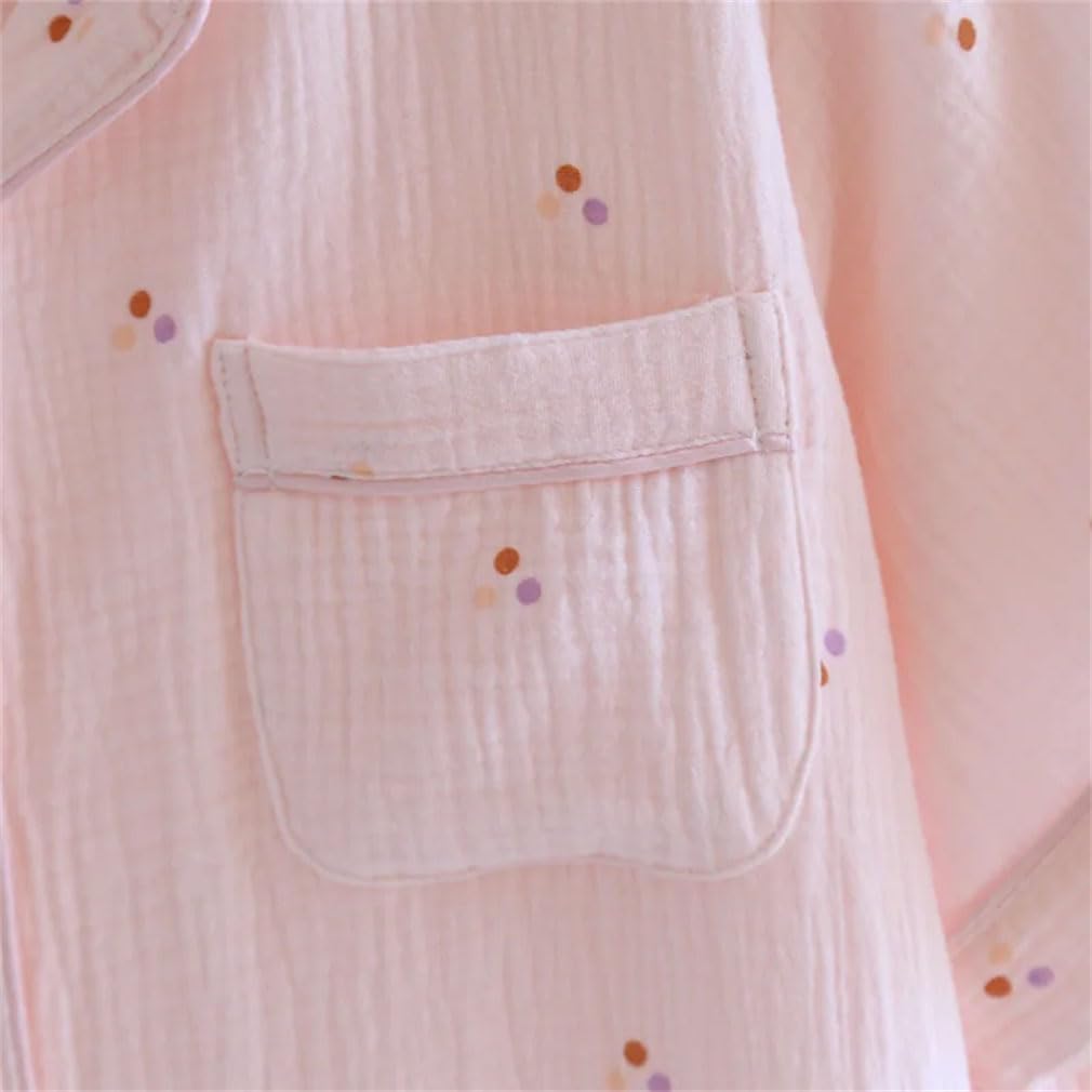 Conjunto de Pijama de algodón de 3 Piezas para Mujer, con Camiseta de Manga Corta con Estampado de Primavera, Pantalones Cortos y pantalón, Ropa de Dormir cómoda (Morado L)